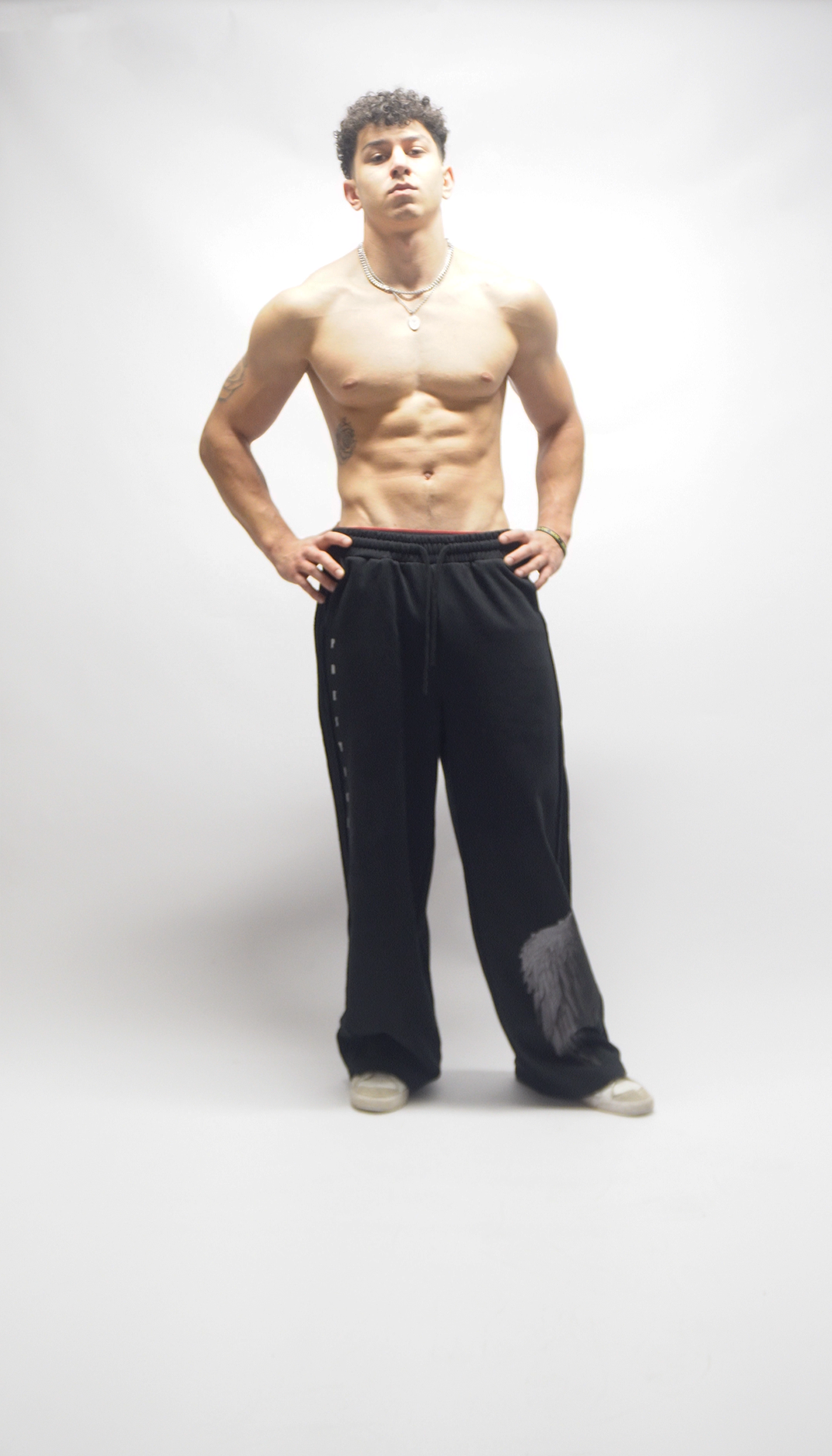 Prestige Tape Straight-Leg Sweatpants - White