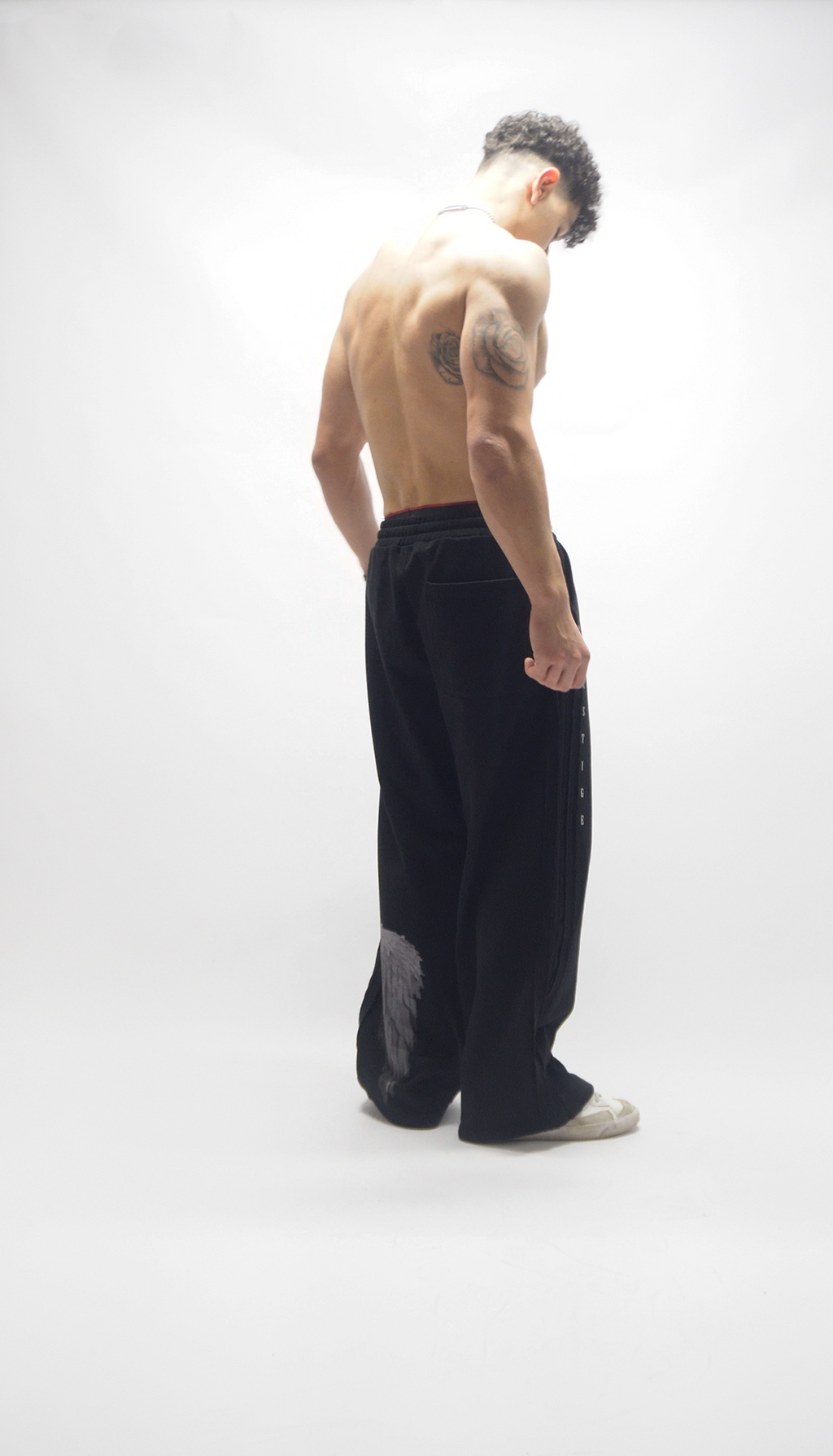Prestige Tape Straight-Leg Sweatpants - White